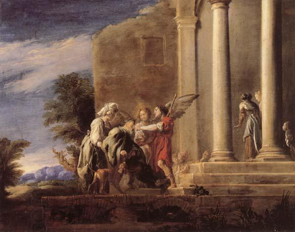 FETI, Domenico The Healing of Tobit oil painting picture